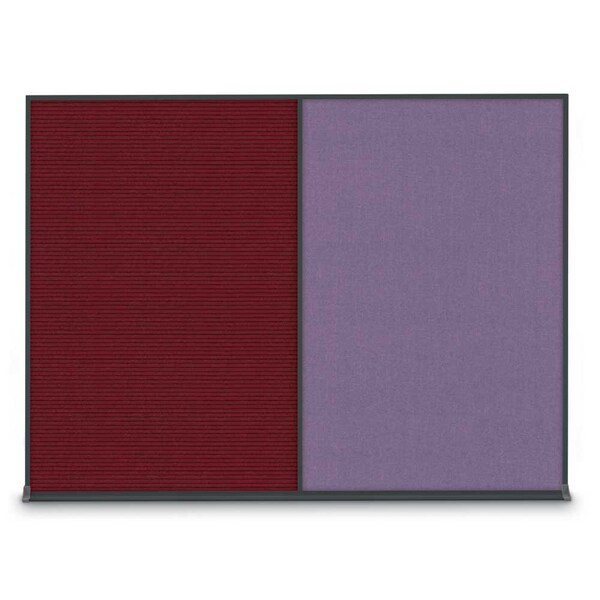 Double Door Radius Plus Corkboard, 48"X, UV8003PLUS-BRONZE-COBACC